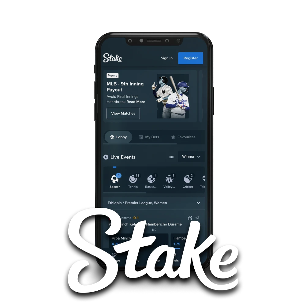 For games and bets, choose the Stake app.