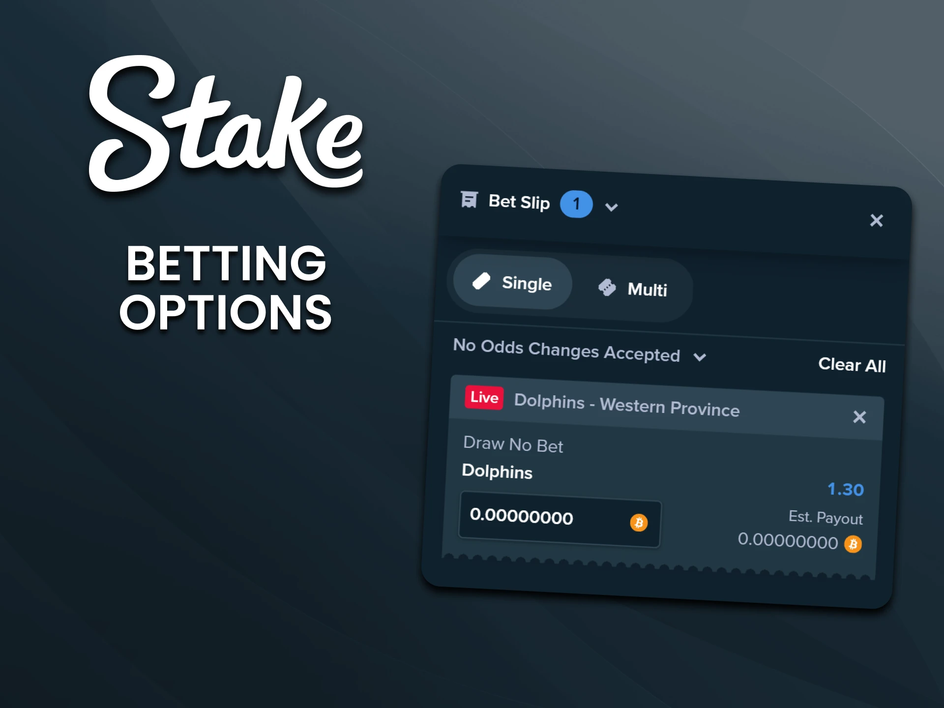 Stake Casino offers a variety of betting options.