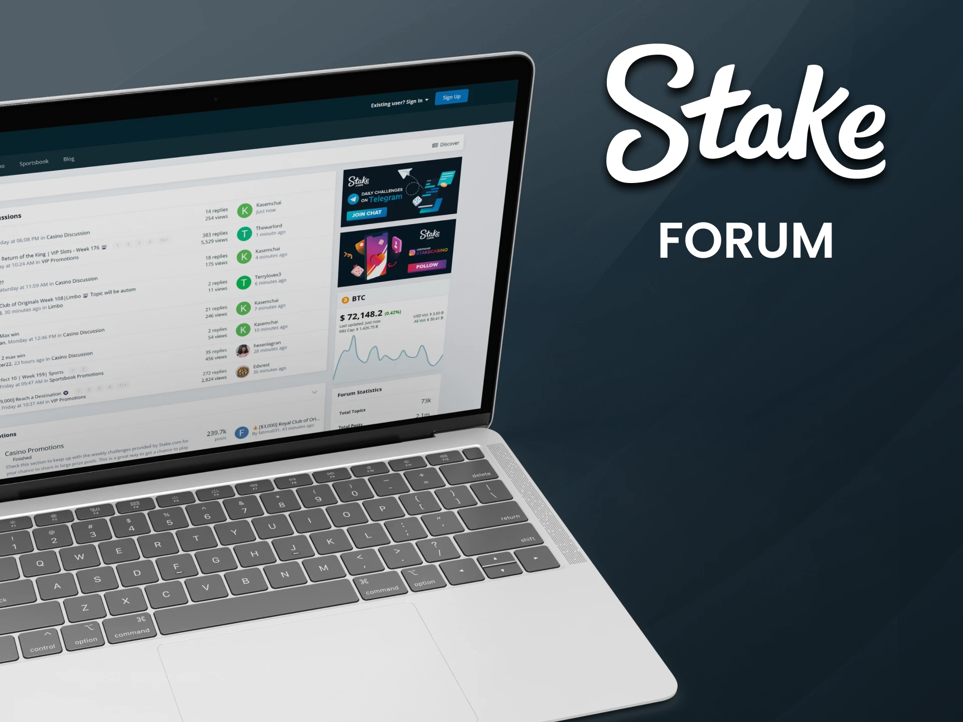 Chat with Stake users on the forum.