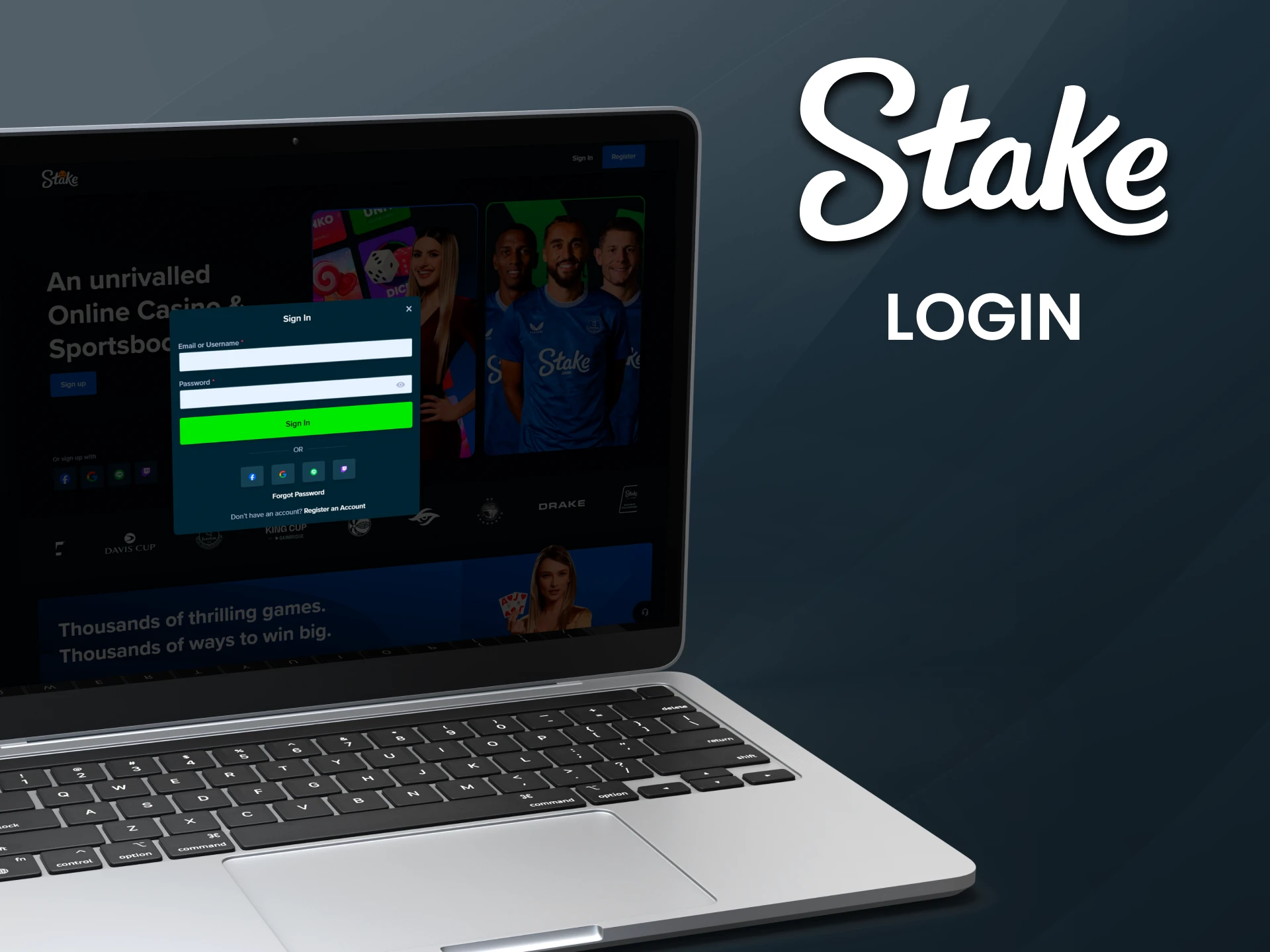 Log in to your Stake account by following these steps.